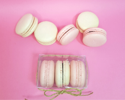 Embalagem com 3 macarons